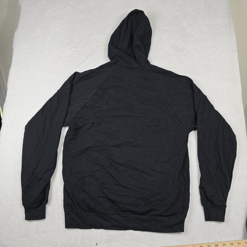 American Apparel California Fleece College Enlisted Hoodie Black Mens Large USA - Picture 6 of 6